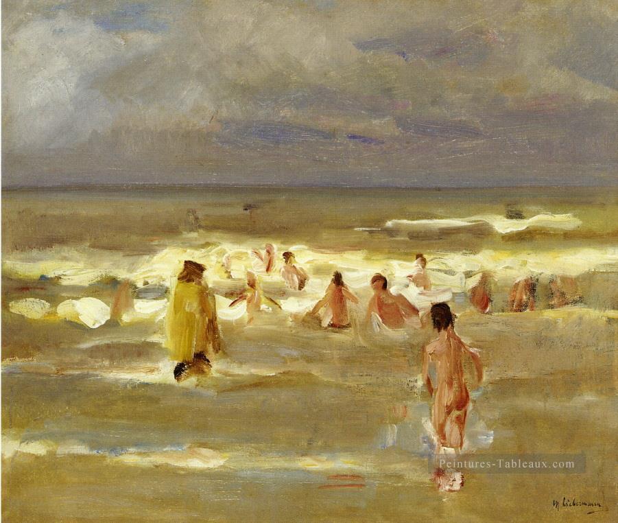 baignade garçons 1907 Max Liebermann impressionnisme allemand enfants Peintures à l'huile